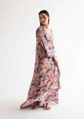 A model in Alisa silk gown – elegant summer nightgown by LaRosa