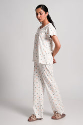 Lilia – LaRosa Night Wears for Women – Cotton Summer Sets Collection | Larosawears | Shop Online – Side View