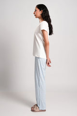 Gingham – LaRosa Night Wears for Women – Cotton Summer Sets Collection | Larosawears | Shop Online – Front View