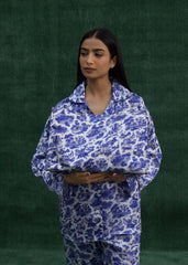 LaRosa Summer Slumber Poppy floral silk nightwear set with bold red poppy print.