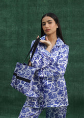 LaRosa Summer Slumber Poppy floral silk nightwear set with bold red poppy print.