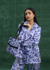 LaRosa Summer Slumber Poppy floral silk nightwear set with bold red poppy print.