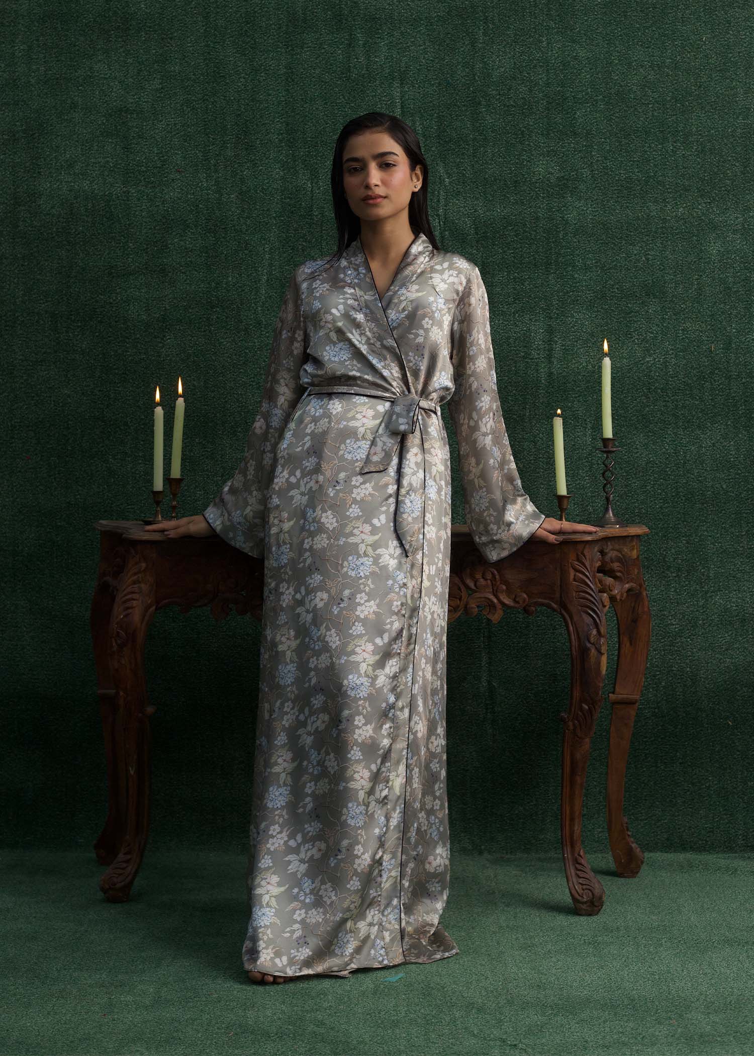 LaRosa Summer Slumber Luna pastel cotton nightwear set with buttoned shirt and relaxed trousers.