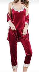 Arlo- Velvet 3 pc set with lace