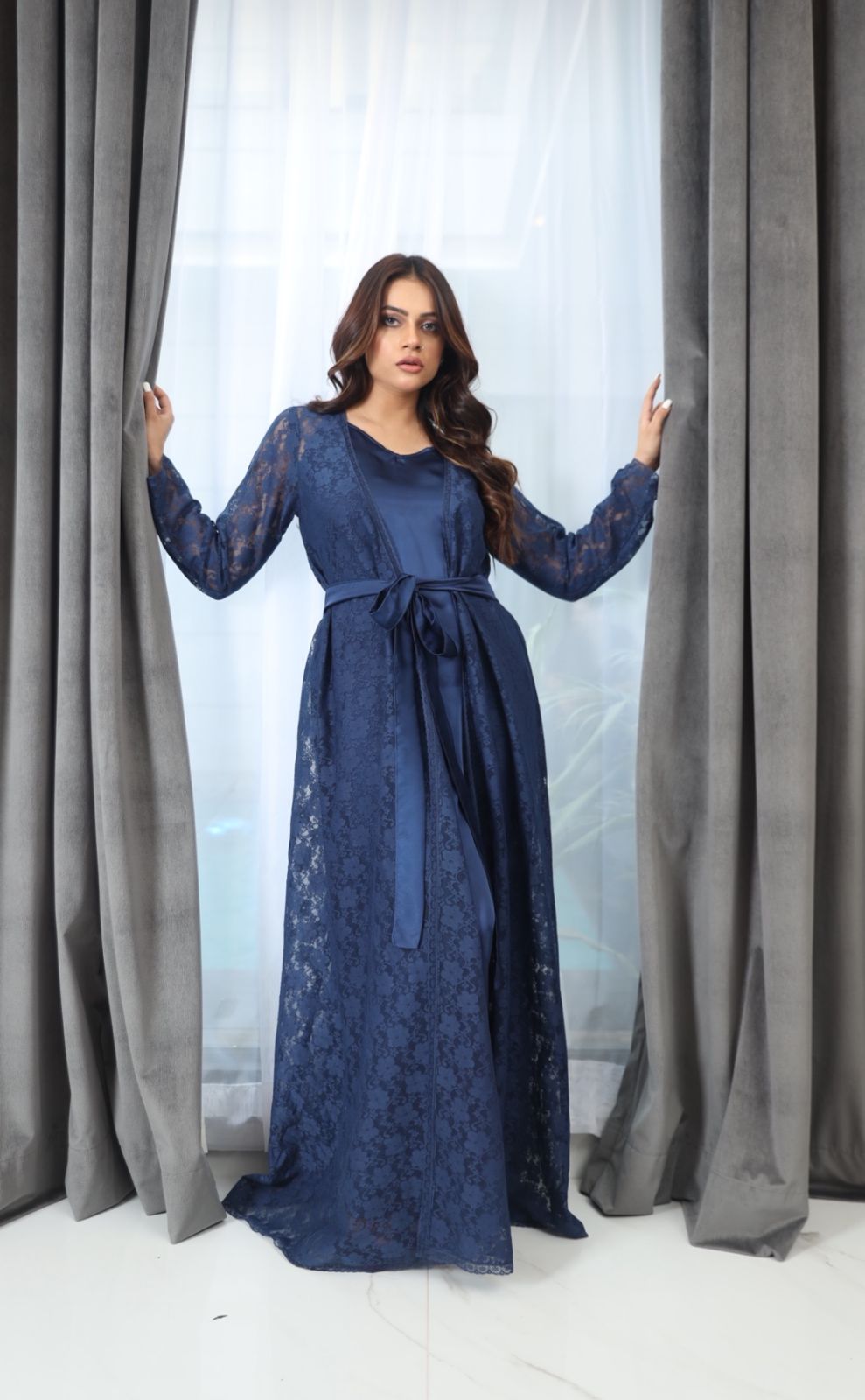 Lucia -2pc Set Net Gown