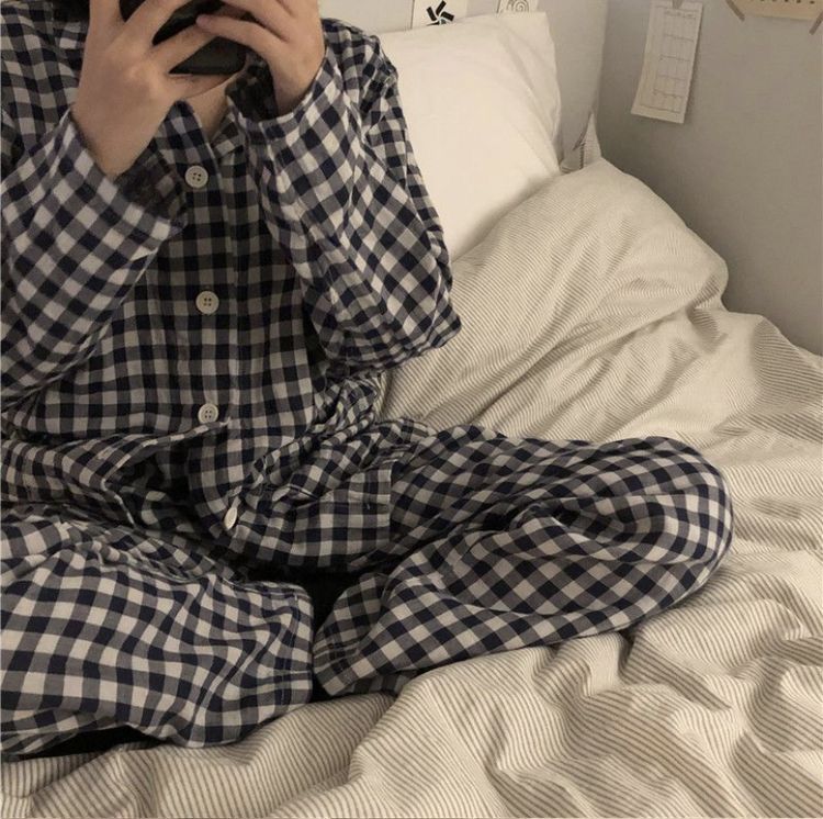 Chess- basic cotton check pj set