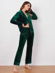 Green velvet- 2pc Velvet Set