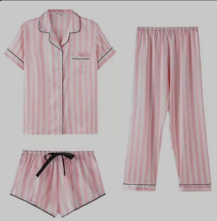 Secrets- pink stripes 3 pc set