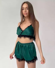 Ivy- 2PC silk short set