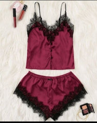 Victoria- 2pc laced short set