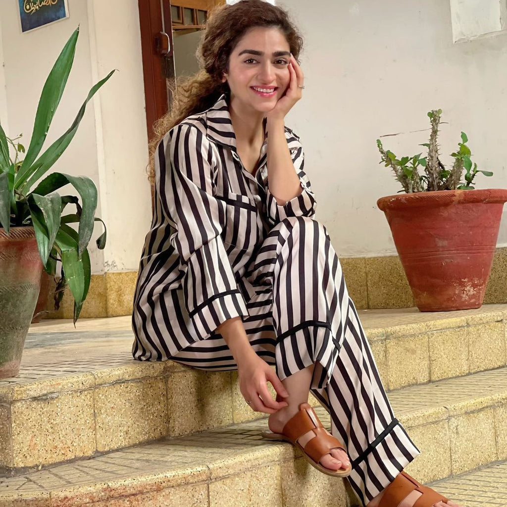 Erica - 2pc silk stripes Set – Larosa Pak