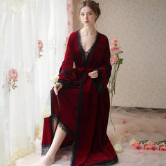 Velvet 2 pc set long gown